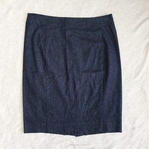 Ann Taylor LOFT Dark Chambray Pencil Skirt Size 0